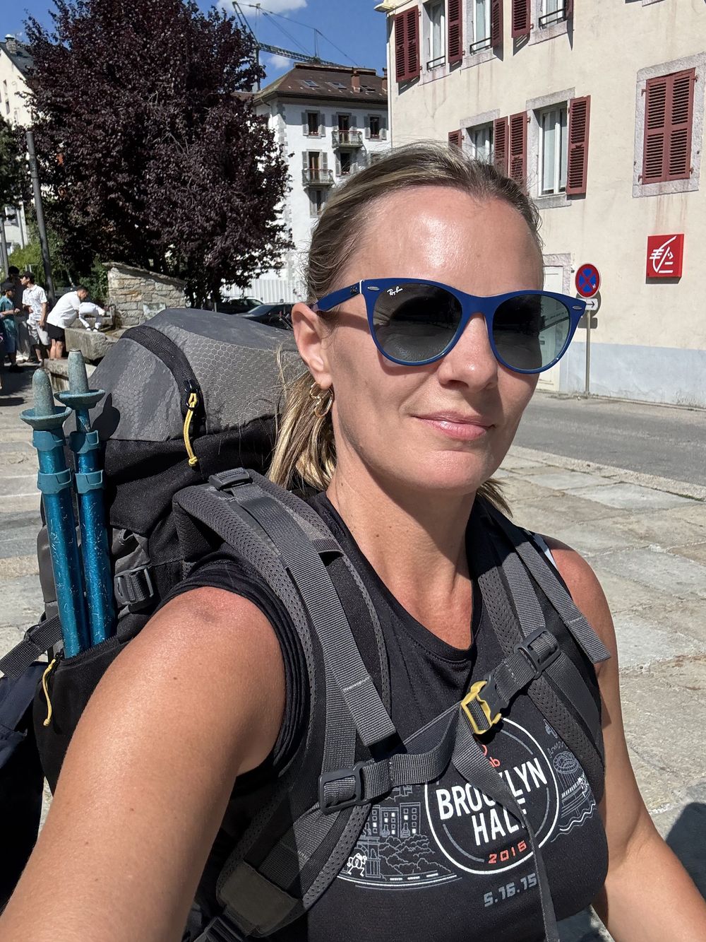 Melanie hiking near Geneva, Switzerland